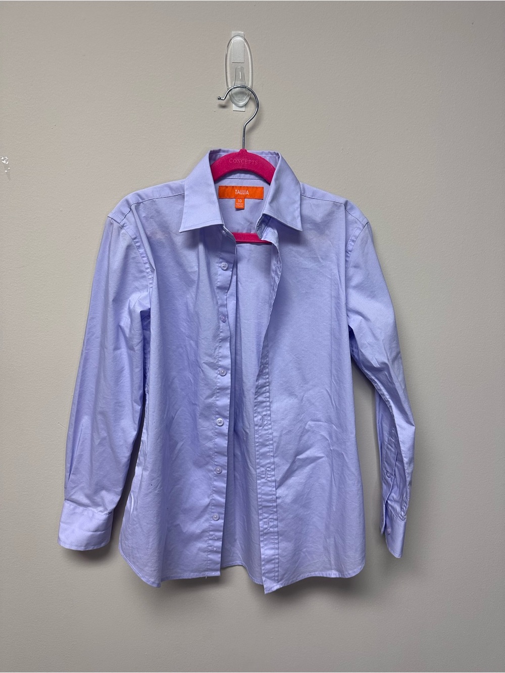 Boys Light Lavender Button-Down Shirt